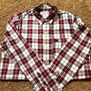 Boys Abercrombie long sleeve button down shirt